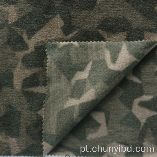 Reciclado 100%poliéster Soft Handfeling Pattern Disruptive Pattern AOP Polar Fleece Fabric para roupas Militares